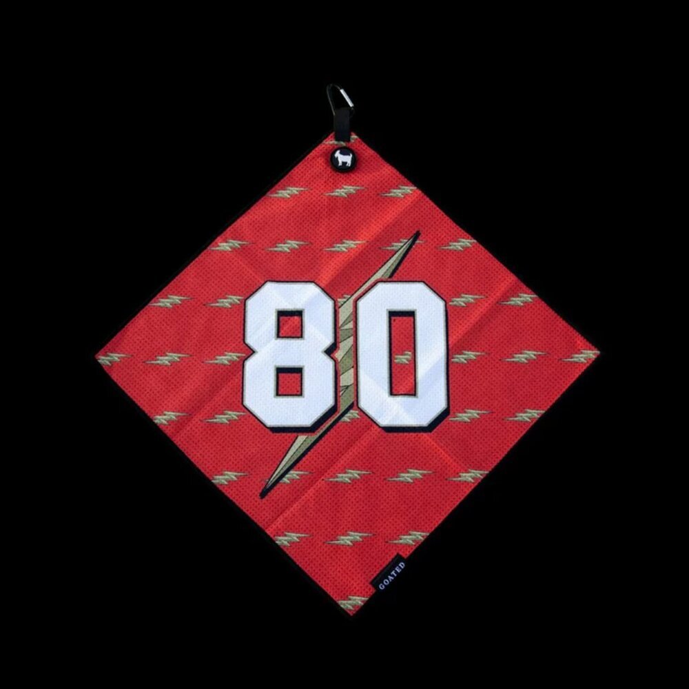 Goated Golf THE FLASH GOLF TOWEL/Blade Headcover (#80 Jerry Rice) - Picture 2 of 12